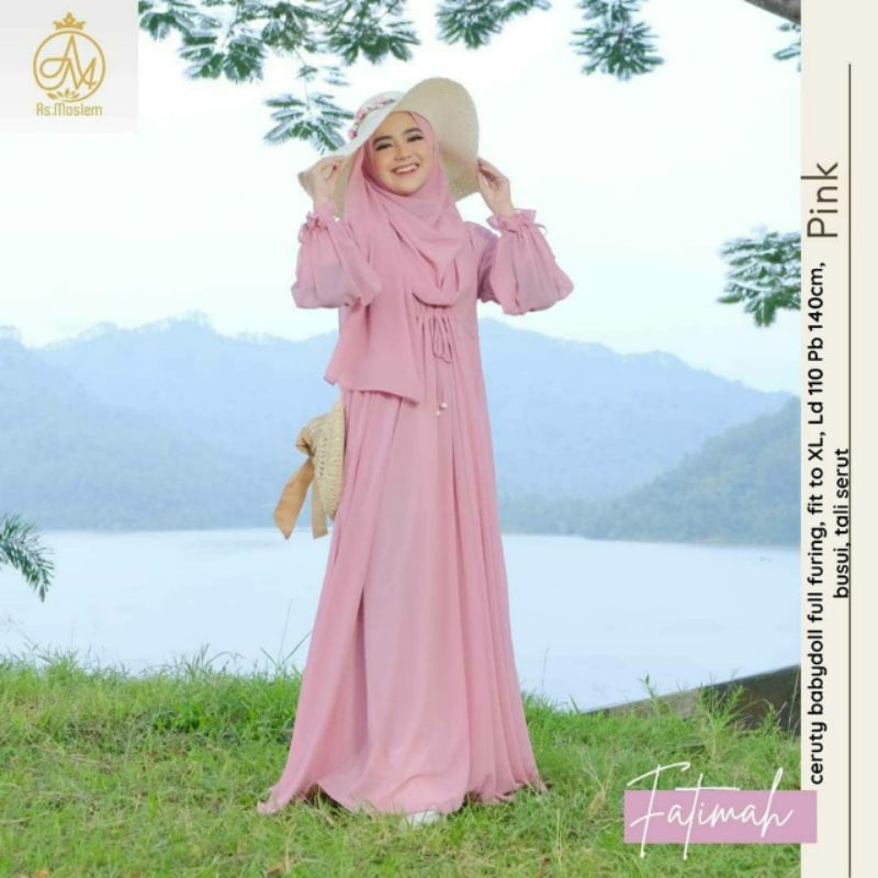 FATIMAH DRESS ORI JASMINE/ GAMIS TERBARU ORI JASMINE