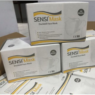 MASKER SENSI DUCKBILL FACE MASK 3 PLY ISI 50 PCS | Shopee Indonesia