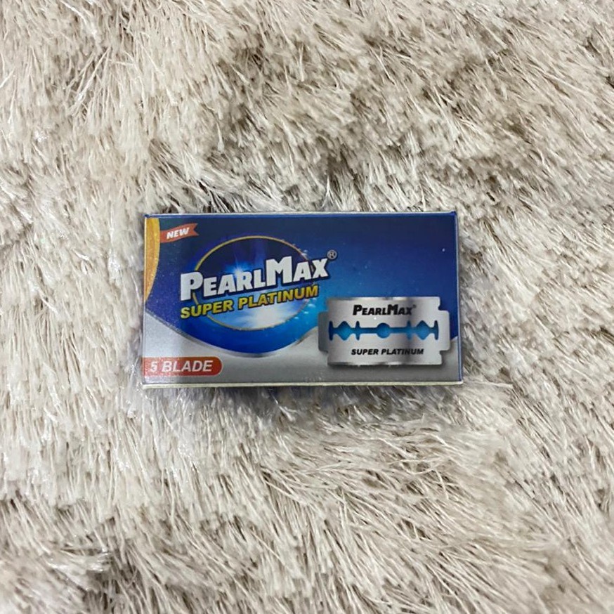 Silet Cukur Merk PEARLMAX Platinum Original Pisau Untuk Barbershop Professional Bahan Stainless Stee