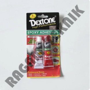 

LEM DEXTONE RAPID EPOXY CLEAR 48 gram 5menit PLASTIC STEEL SERBAGUNA super kuat cepat kering