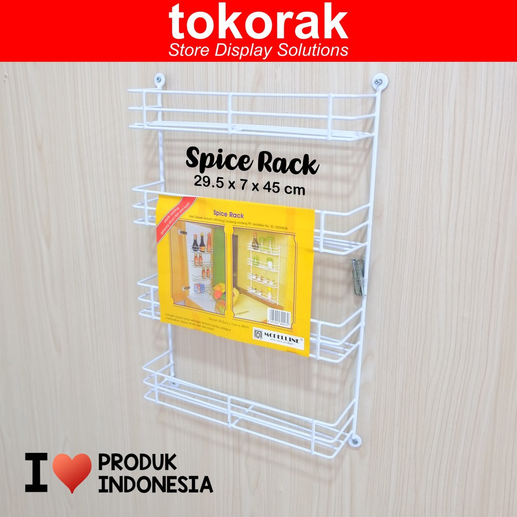  RAK  BUMBU  DAPUR SPICE RACK 4 SUSUN SERBAGUNA MODELLINE  