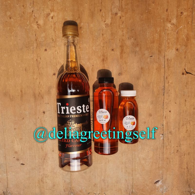 

Trieste sirup salted caramel flavored syrup salted caramel repack 250ml 100ml