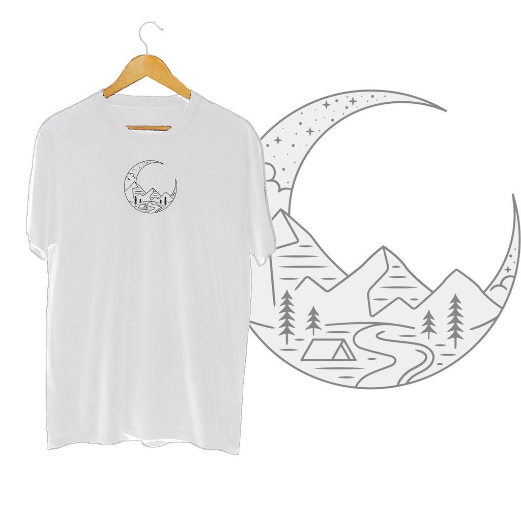 KAOS OVERSIZE MONTAIN MOON T-SHIRT