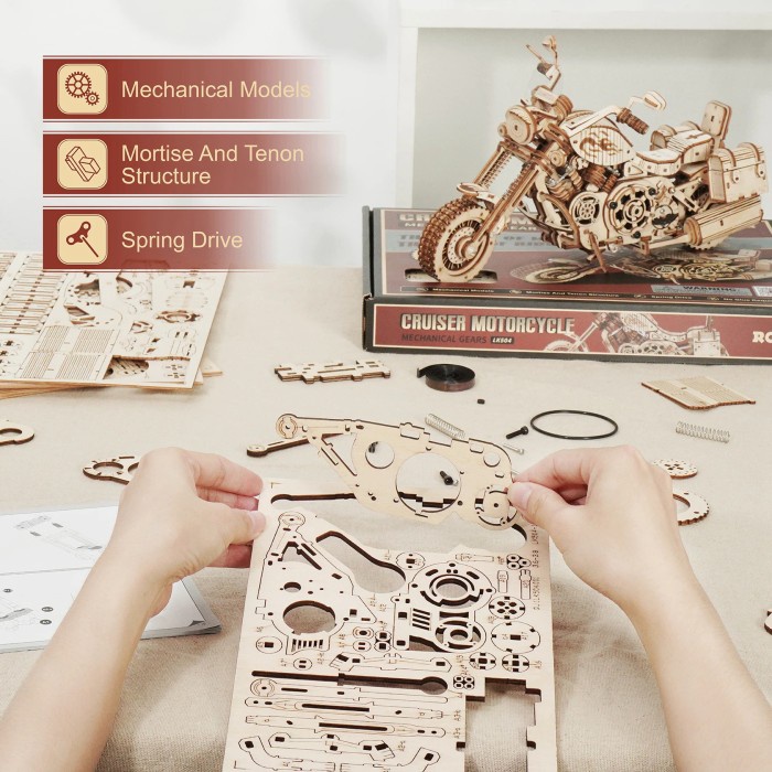 ROLIFE Robotime Cruiser Motorcycle LK504 3D Wooden Puzzle