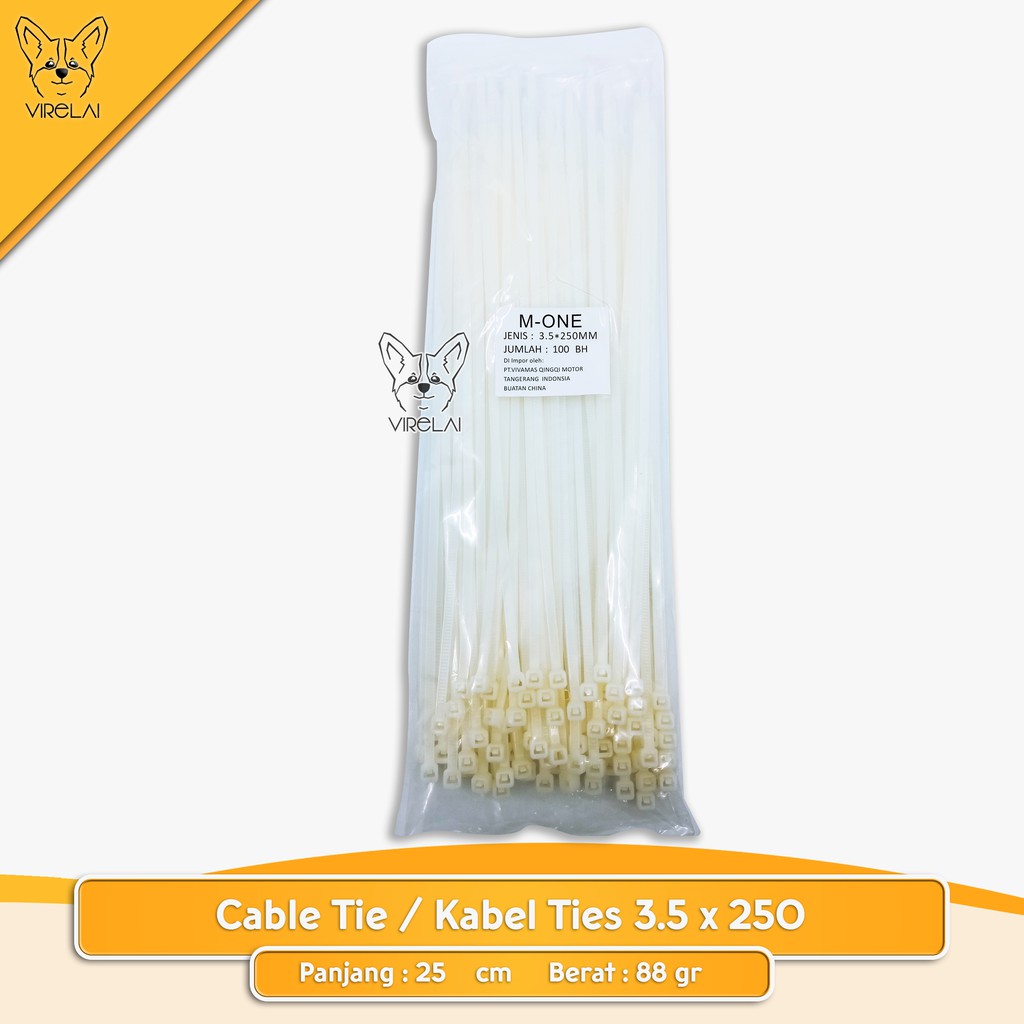 [100 Pcs] Kabel ties 25cm Cable tie EKONOMIS MURAH