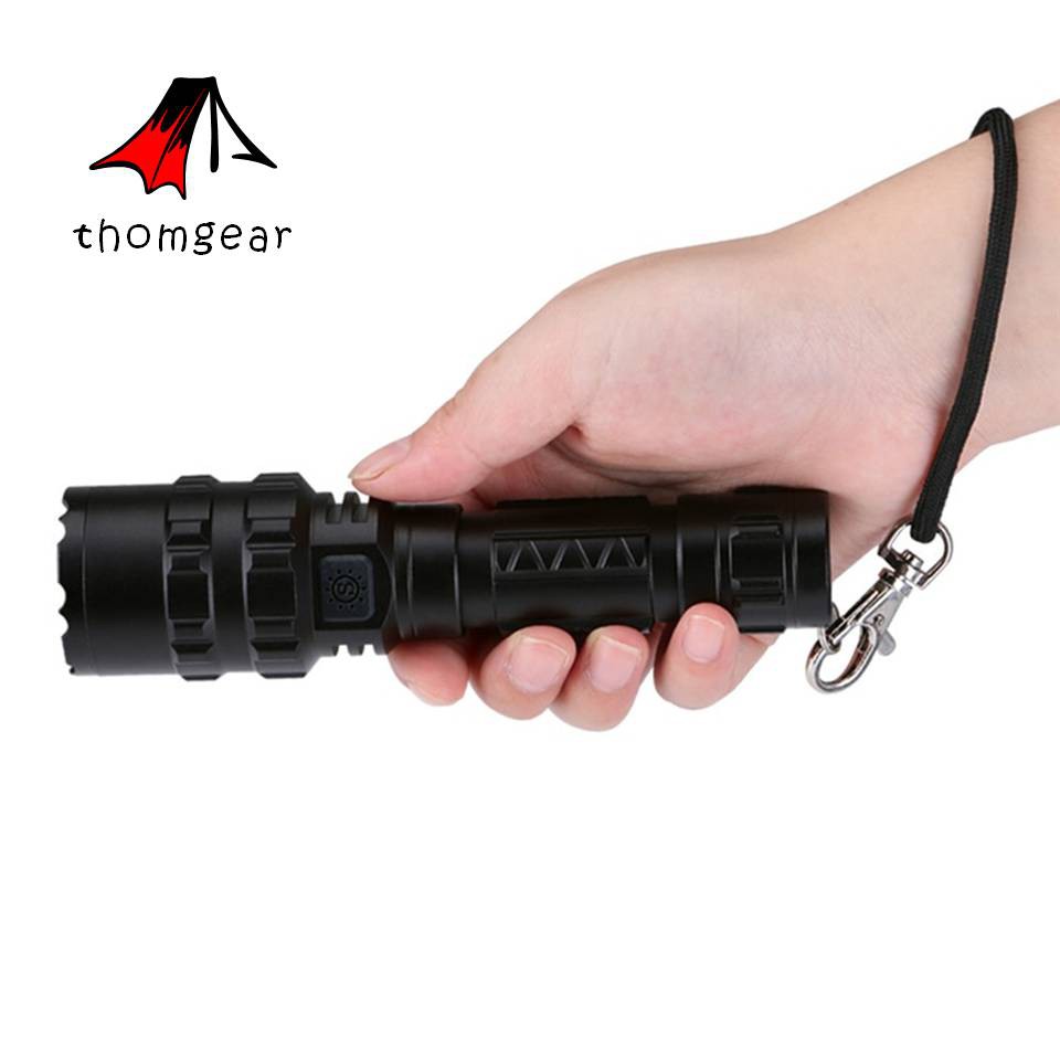 Thomgear Senter Led Torch Hunting Cree Xm-L L2 65000 Lumens - 701 Senter Super Terang Jm