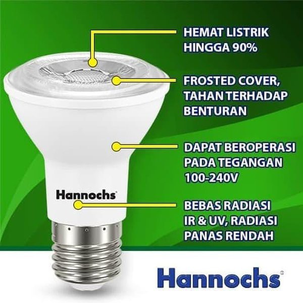 Hannochs LED PAR / Lampu Sorot PAR 20 6 Watt WW/CDL