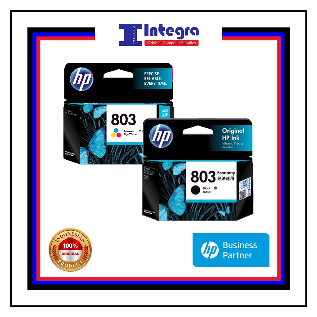 Tinta HP 1 Set 803 (Black &amp; Colour) Original Cartridge