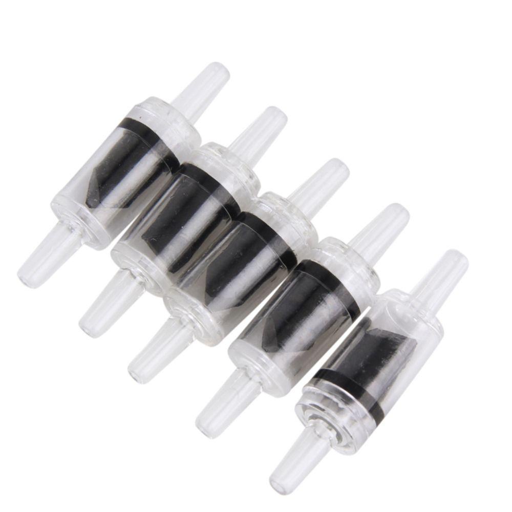 Nanas 5pcs Aquarium Check Valve Sirkulasi Hitam Merah Plastik Sistem Co2