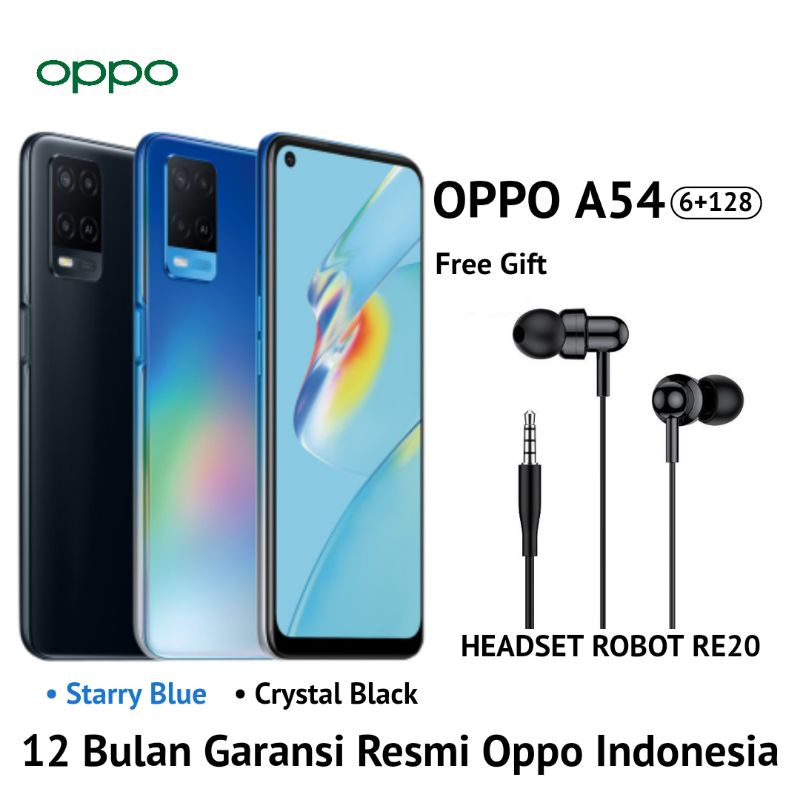 HP OPPO A54 6GB/128GB - GARANSI RESMI 1 TAHUN