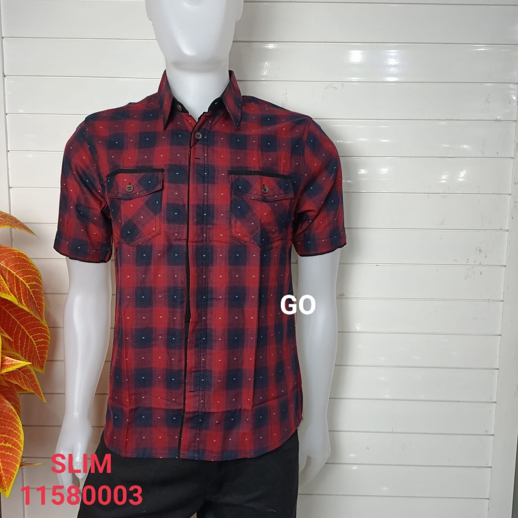 gof MAXMILLIAN KEMEJA PRIA SLIM kemeja casual kemeja lengan pendek