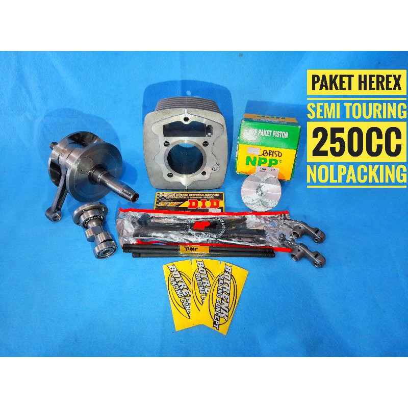 PAKET BORE UP HEREX 250CC NOLPACKING PNP GL MP TIGER-BOYRENK