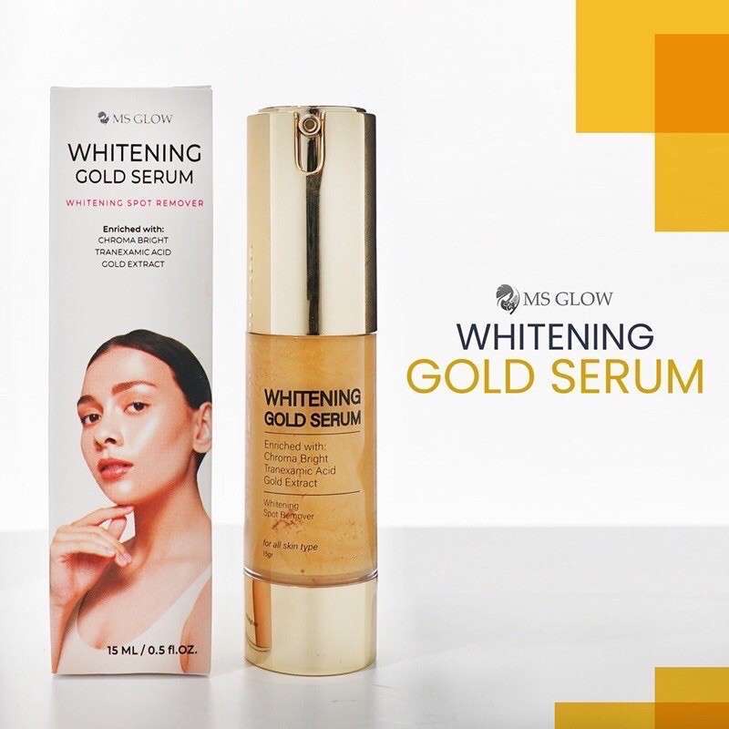 ✨ AKU MURAH ✨ MS GLOW WHITENING GOLD SERUM // Serum WHITENING GOLD  Wajah BPOM