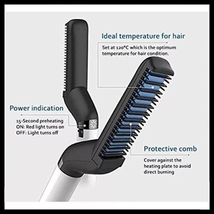 Sisir Styling Pria Elektrik Sisir Penata Rambut Pria Korea