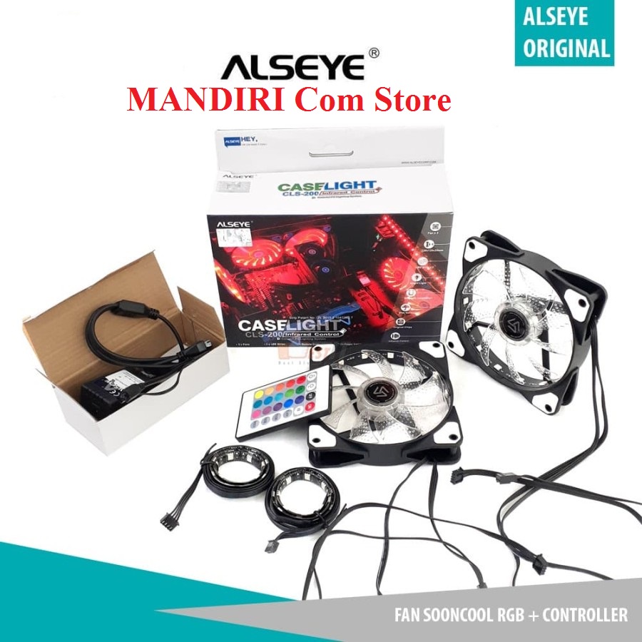 Alseye Fan Case SoonCool RGB + CONTROLLER SET CLS-200 ORIGINAL - 2 Pcs