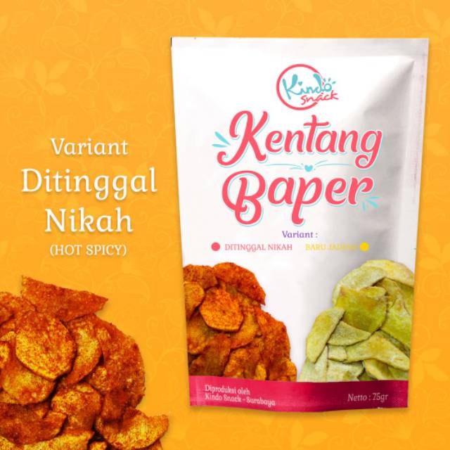 

Kentang Baper PEDAS - cemilan / makanan / keripik / snack