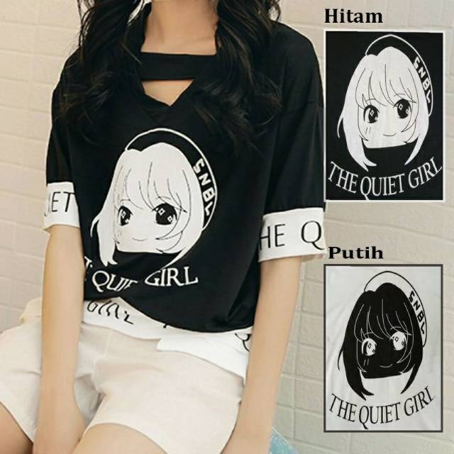 Baju kaos - baju kaos wanita model terbaru korea - baju kaos lengan pendek - kaos wanita korea - CN