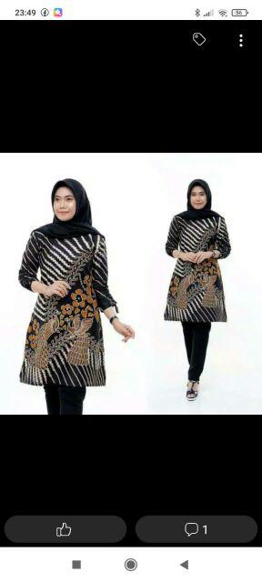 Batik Tunik Shibori Jumputan Terbaru Size S-3l / Hrb026 Yelbor Navbor / Biru Putih / Original..