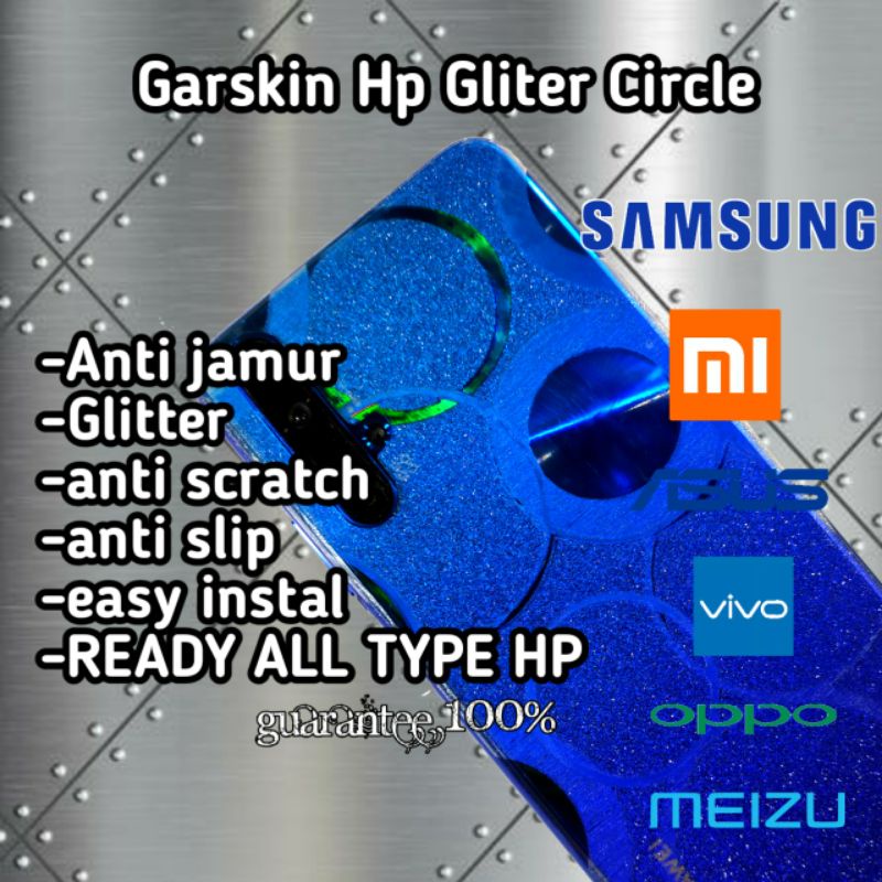 garskin hp + garskin camera  anti jamur transparan glitter 3D all type all merek anti gores belakang hp