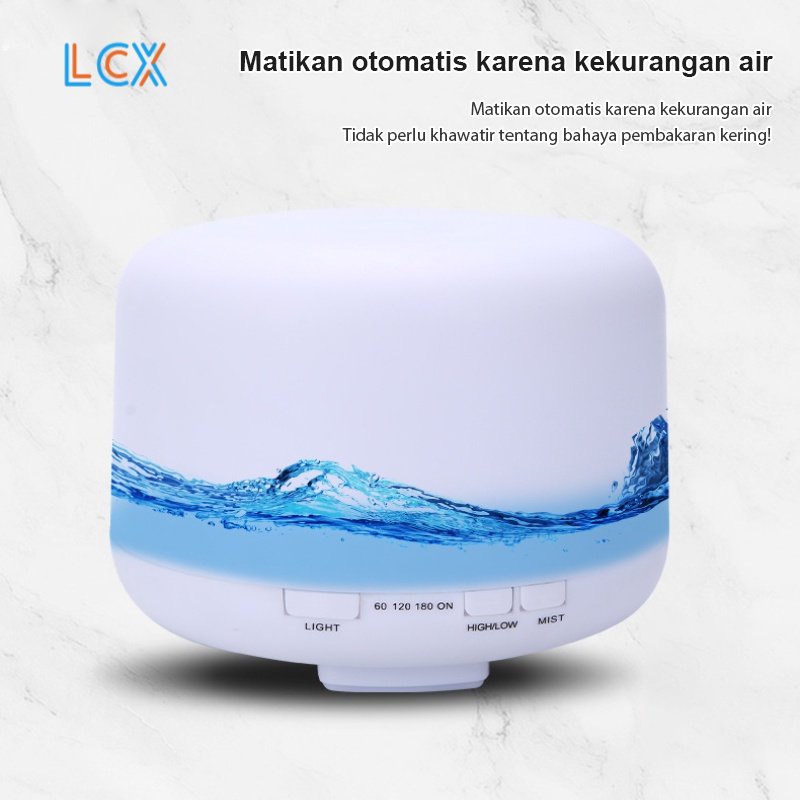 LCX Diffuser Humidifier Putih Ultrasonic Aromaterapi Diffuser Humidifier 500ml Air Purifier 500ml VS-1850