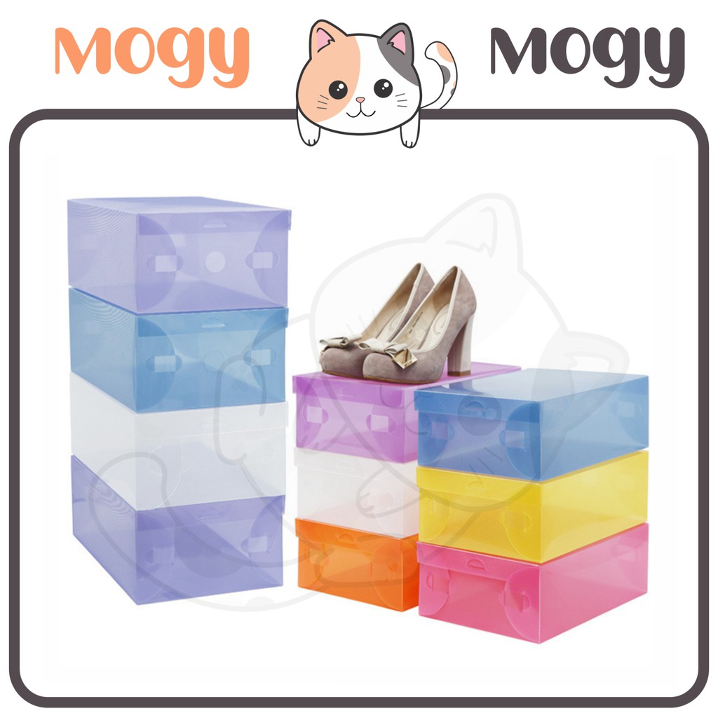 MOGYMOGY HL0042 Kotak Sepatu Lipat Transparan Serbaguna Shoes Box Organizer Multifungsi