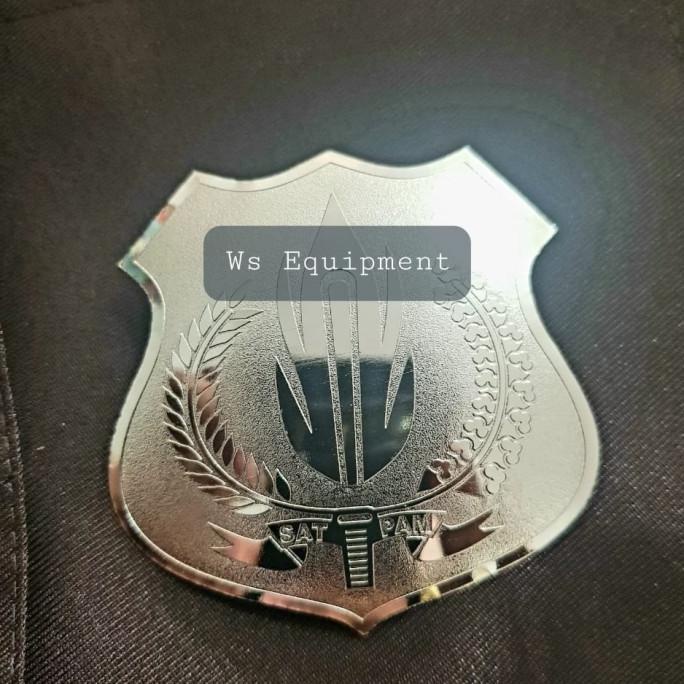 lencana satpam silver nikel