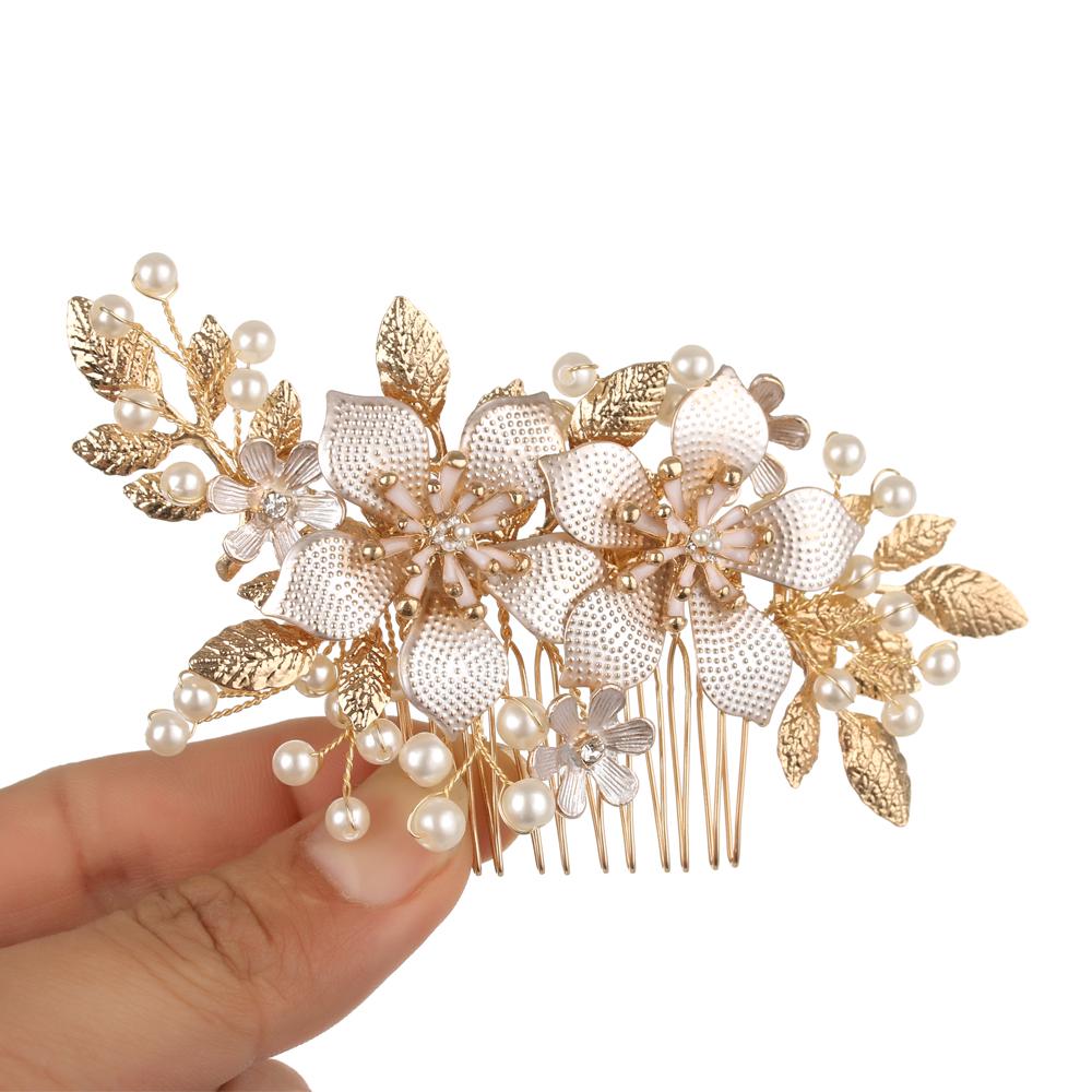 Sirkam Hiasan Rambut Model Daun Warna Gold untuk Wanita Sirkam Hiasan Rambut Model Daun Warna Gold untuk Wanita