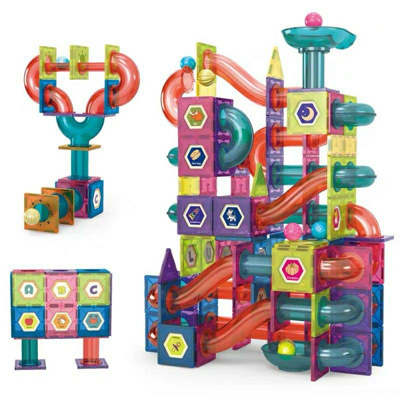 READY Magworld 115 pcs - magnetic marble run set