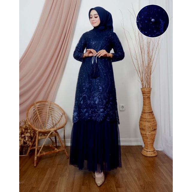 Gamis kebaya Tutu Polos / Gamis Kondangan / Gamis Pesta / Gamis Tile / Gamis / Gamis Modern / Gamis Wisuda / Gamis Lamaran