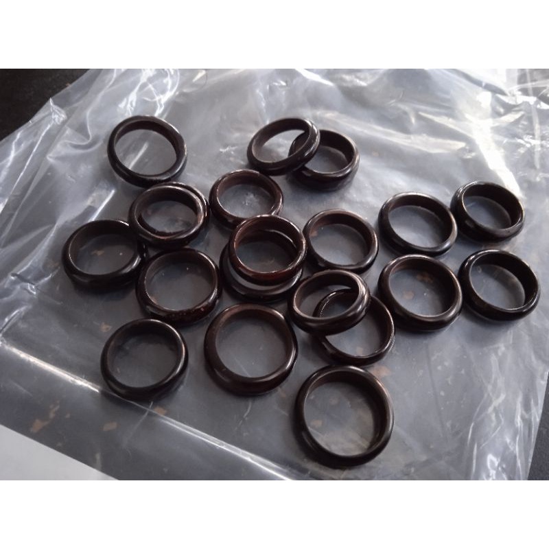 cincin kokha cincin koka kayu kaukah hitam coklat cincin kaukah pukaha cincin kokkah santri cod