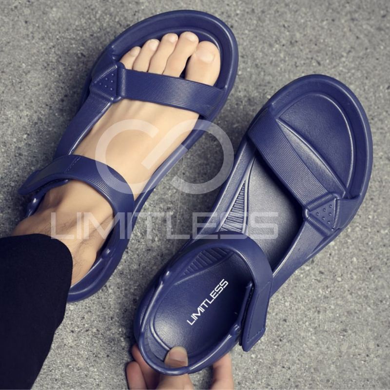 Sandal Pria Karet Tali Belakang Sepatu Sandal Pria Casual Terbaru