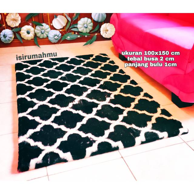 Karpet Bulu Motif Karpet Maroc / Karpet rasfur motif ala scandinavian