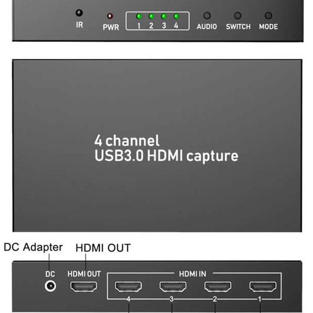 EZCAP 264 USB 3.0 HDMI 4 Port Video Capture Live Streaming