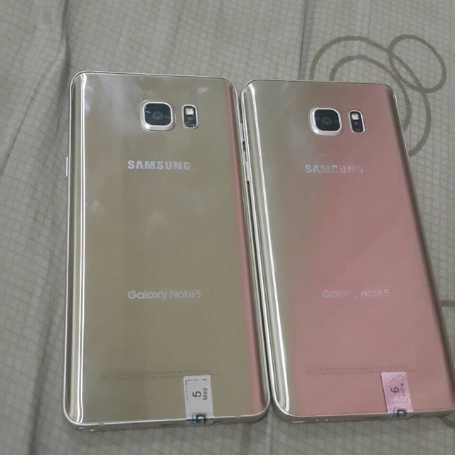 Samsung Note 5 64Gb Gold mulus lengkap Ori normal no minus mesin lancar jaya aman segel