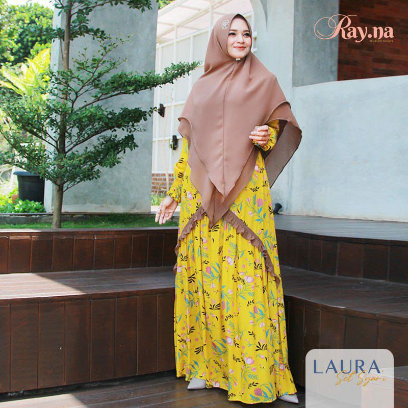 SIAP KIRIM LAURA SET SYARI ORI by RAYNA