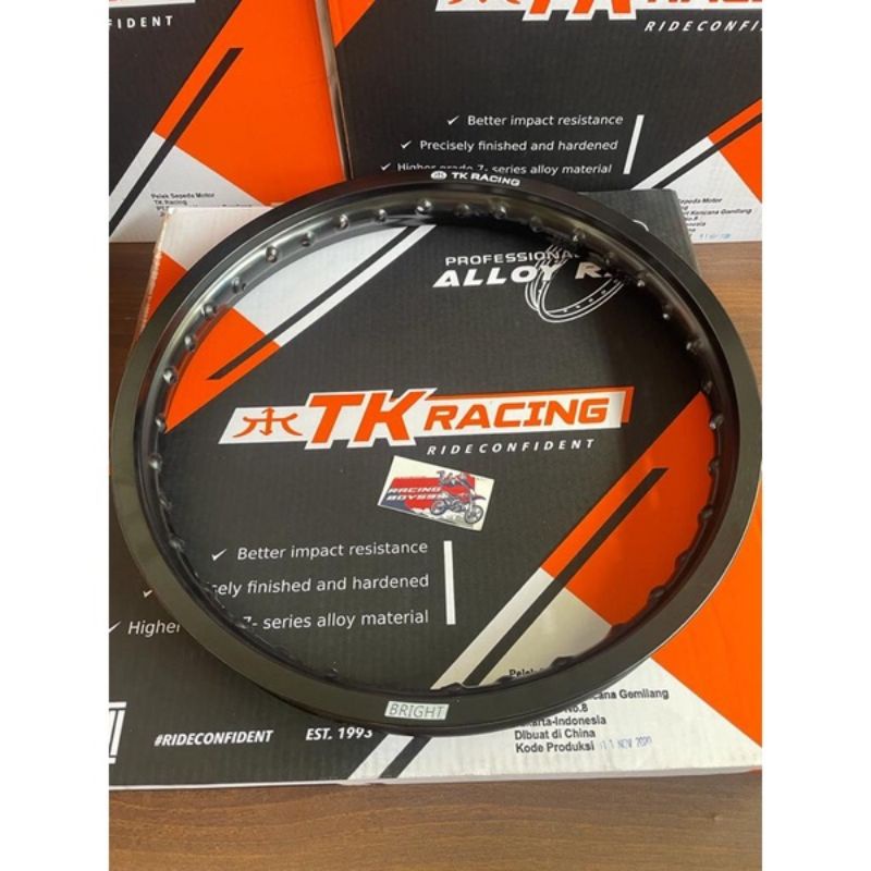 Velg Alumunium TK Racing Ring 17 Lebar 160 Hitam Original
