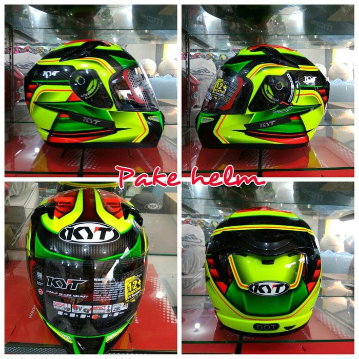 HELM KYT K2 RIDER SUPER FLUO #2 YELLOW