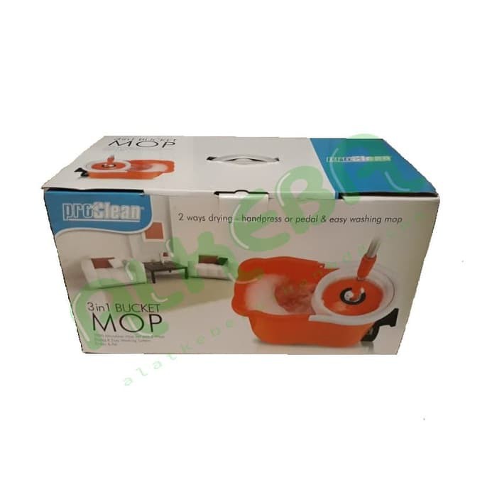 3 in 1 bucket mop proclean / proclean alat pel berputar