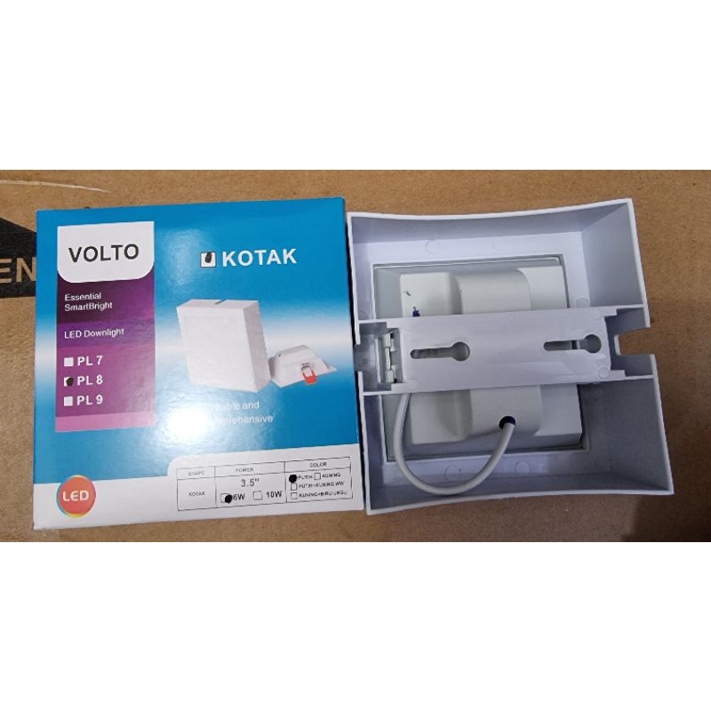 Volto led panel inbow outbow 6W kotak. IB dan OB. Bisa tanam dan tempel