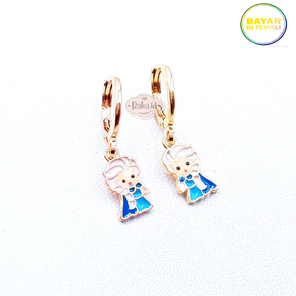 RAKA Acc - Anting Anak Clip / Klip FROZEN Elsa Xuping Perhiasan Aksesoris Anak Lapis Emas 18k 275