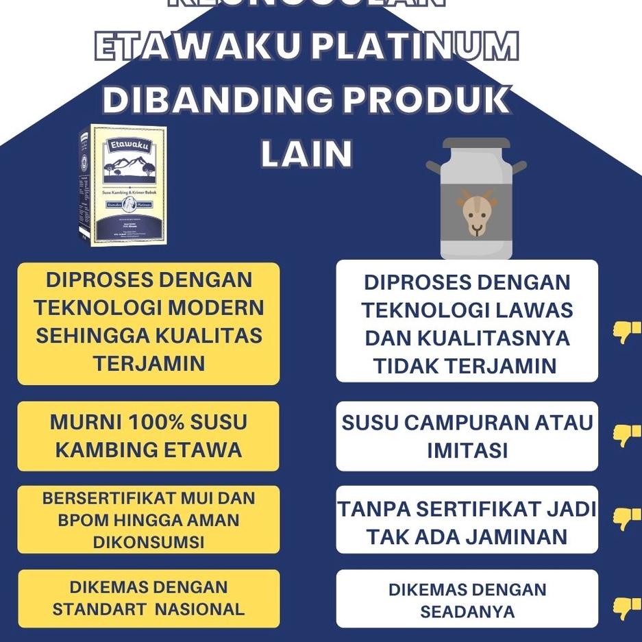 

Special - ETAWAKU PLATINUM Susu Etawa Bubuk Original Solusi Untuk Masalah sendi dan Pernafasan Segala Usia