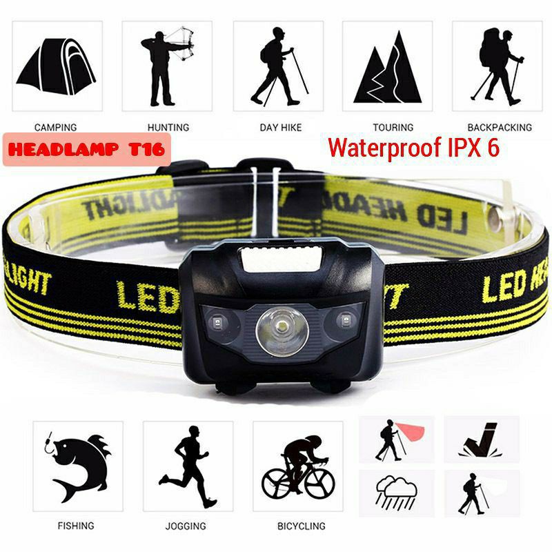 SENTER KEPALA SENTER CAMPING - headlamp murah flashlight waterproof - lampu Tenda camping