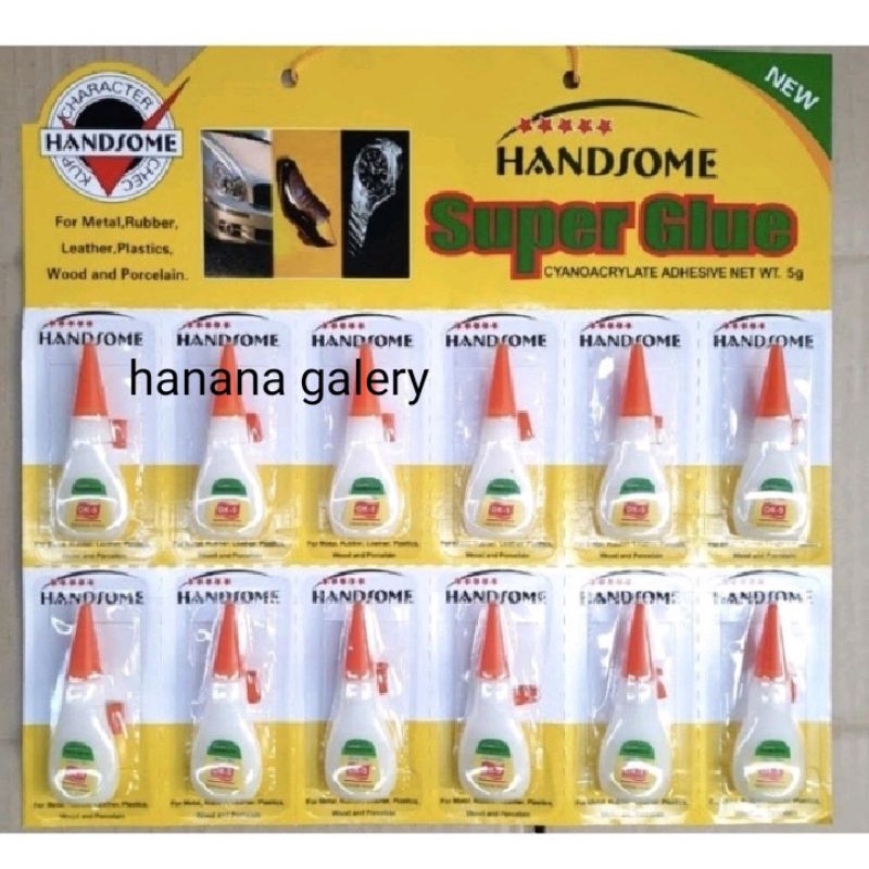 

LEM SUPER GLUE Botol (1 LEMBAR ISI 12 PCS)