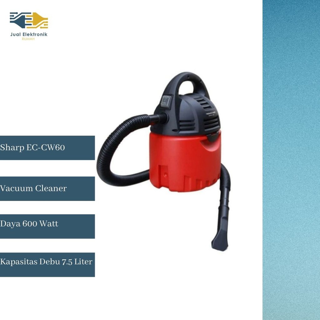 Sharp ECCW60 – Vacuum Cleaner 600 Watt - Merah Terbaru