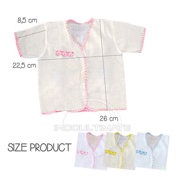 Baju bayi newborn 0-6 Bulan Polos STD Putih Pakaian Kaos Anak Bayi Laki laki perempuan bcs-91/92/93