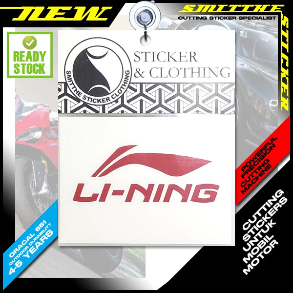 Stiker Lining Logo Badminton Cutting Sticker aksesoris Mobil Motor