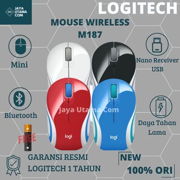 Mouse Wireless Logitech M187 Original