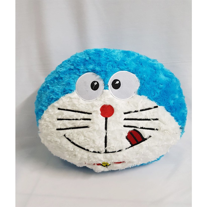 Bantal Kepala Doraemon Bulat Bahan Bulu Snail 45CM