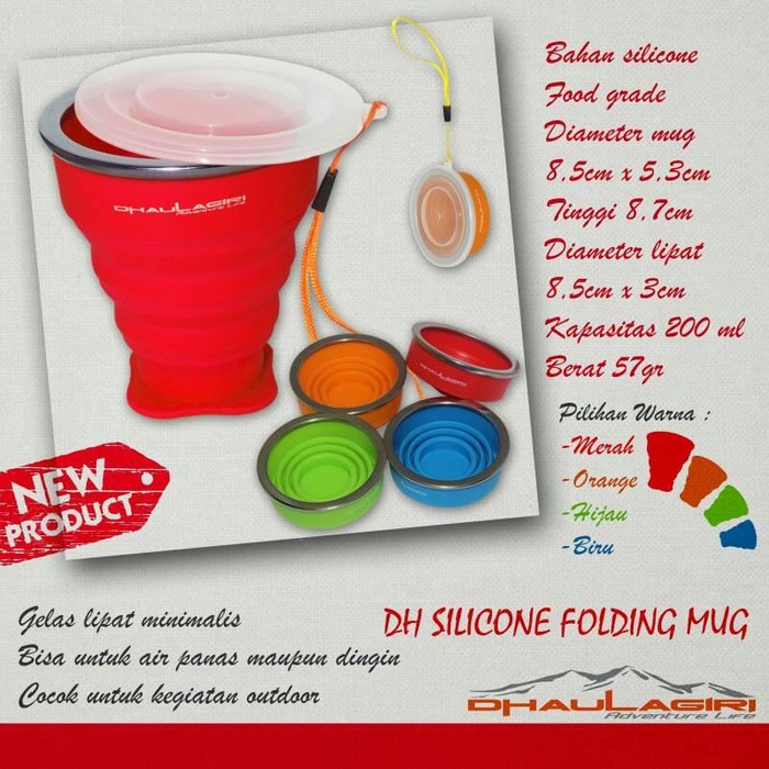 Gelas Lipat Silikon Dhaulagiri gelas lipat silicone