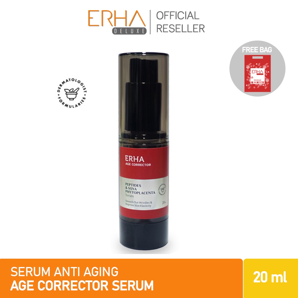 ERHA Serum Wajah Anti Aging Age Corrector Serum - Peptides &amp; Soya Phytoplacenta